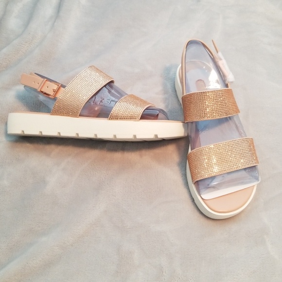 Rose Gold Platform Sandals - Picture 3 of 5